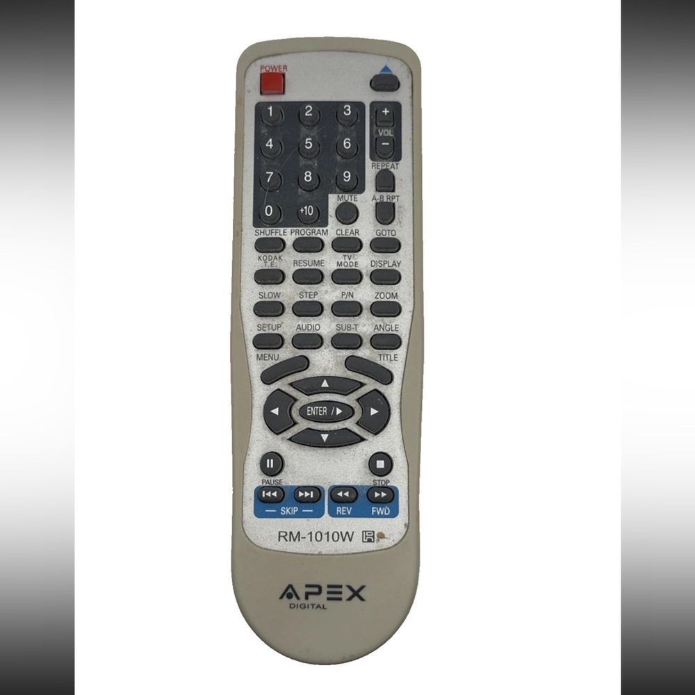 APEX RM-1010W  OEM Remote Control For DVD PLAYER AD-1110W